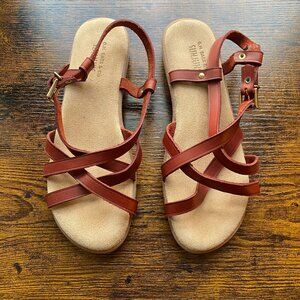 GH Bass Strappy Leather Sunjun Sandals Size 7.5